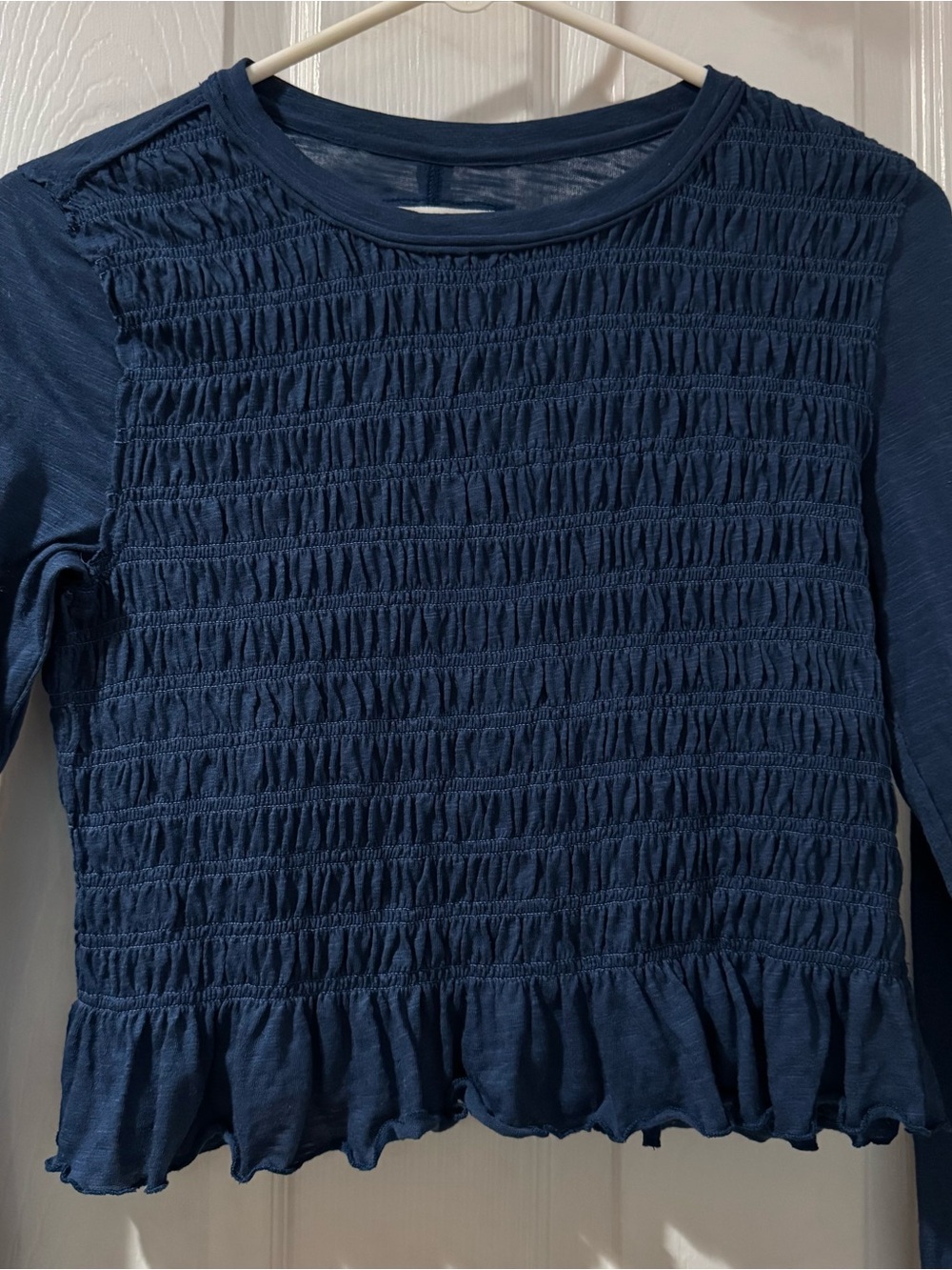 We The Free Navy Textured Top